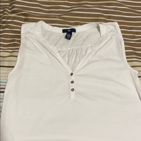 Gap plain white sleeveless cotton top - Picture 2 of 2